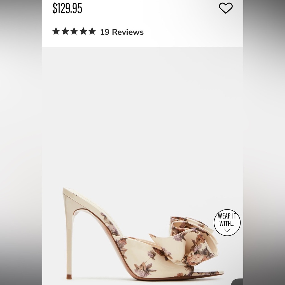 Steve Madden Floral Cream Heels